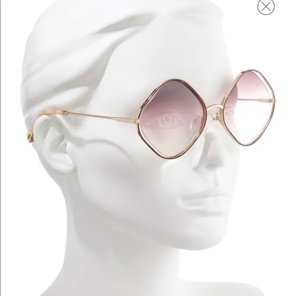 New ! Chloe Sunglasses with Pink Lens, Original Case, Contemporary and Trending